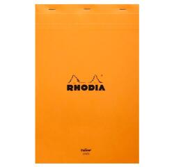 Bloc agrafé Rhodia Yellow N°19 21x31,8 cm 80 feuillets ligné avec marge 80g - Orange