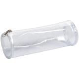 Trousse fantaisie ronde Ø7 x 22 cm, transparente avec paillettes - Transparent