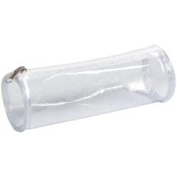 Trousse fantaisie ronde Ø7 x 22 cm, transparente avec paillettes - Transparent