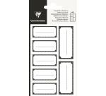 Etiquettes adhésives, rectangle noir - Noir