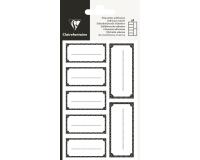 Etiquettes adhésives, rectangle noir - Noir