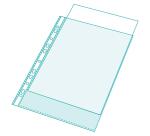 Sachet de 50 pochettes perforées polypropylène Grainé 38 microns - A4 - Cristal translucide