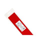 PAPIER CRÉPON, Sachet de 1 feuille pliée 75% au format 2,50x0,50m - Rouge
