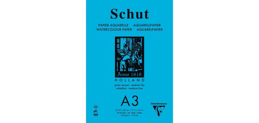 Petit Grain Aquarelle bloc collé 40F A3 250g