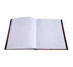 Carnet Marbre 220x170, 192 pages lignées - Rouge