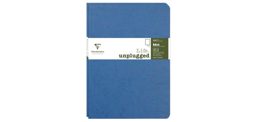 Set of 2 Age Bag stapled notebooks A4 96 pages plain - Blue