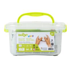 DARWI Pack Scolaire de 4 pains de pâte à modeler auto-durcissante 1kg KIDS - Blanc