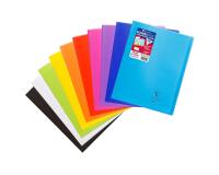 Cahier piqué Koverbook 24x32cm 48 pages grands carreaux couverture polypropylène transparent - Assortis