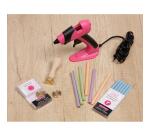 Petit pistolet cire spécial loisirs créatifs - fuchsia