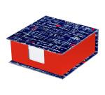 Le Mur des Je t'aime, Bloc cube 11x11x4cm contenant 300 feuillets unis 9 ,8x9,8 cm