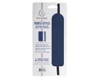 Porte-stylo Denim avec élastique - 3,5 x 15,5 cm - Bleu