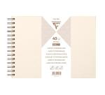 Album à personnaliser de 40 feuilles 200g/m2 au format 27x20cm - Ivoire irisé