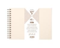 Album à personnaliser de 40 feuilles 200g/m2 au format 27x20cm - Ivoire irisé
