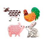 Rubans à tisser, Animaux de la ferme - Vert