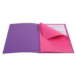 Pack of 50 folders and 100 sub folders ROCK"S for A4 - Assorted colours