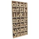 Présentoir plein petites lettres alphabet kraft - Kraft