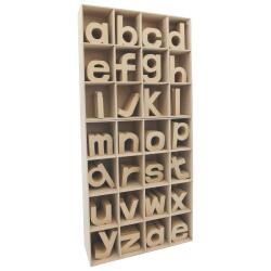Présentoir plein petites lettres alphabet kraft - Kraft