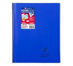 Cahier reliure intégrale enveloppante Koverbook 24x32cm 160 pages petits carreaux couverture polypropylène transparent - Assortis