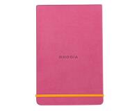 Rhodiarama Webnotepad rembordé rigide 9x14 cm 192 pages ligné microperforé papier ivoire 90g fermeture élastique - Fuchsia