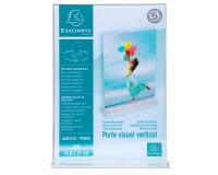 Soporte folletos - Vertical - A5 - 150x55x214 mm - Cristal