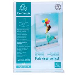 Porte-visuel droit vertical A5 - Cristal