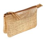 KLEO-PATHRA CUIR Petite Pochette 2 compartiments 13x9 cm Or