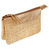 KLEO-PATHRA CUIR Petite Pochette 2 compartiments 13x9 cm Or