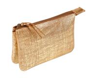 KLEO-PATHRA CUIR Petite Pochette 2 compartiments 13x9 cm Or