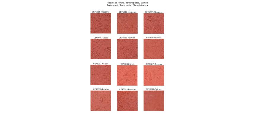Cernit plaque de texture Freestyle - Gris