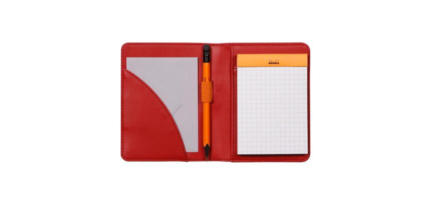 Rhodiarama livret porte-bloc N°11 pour bloc ou carnet format A7 - Coquelicot
