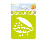 Set de 6 pochoirs enfants, Légumes - Vert