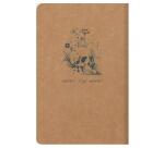 Flying Spirit piqûre textile 9x14cm 96 pages ligné motifs assortis papier ivoire 90g - Kraft