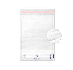 Boite de 100 Pochettes Blanches Matelassées de Film à Bulles 220x330 mm - Auto-adhésives - Blanc