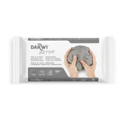 DARWI Pain de 1 kg de pâte auto-durcissante BETON - Béton