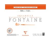 Fontaine bloc collé 1 côté 12F 24x30cm 300g grain satiné