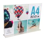 Espositore da tavolo dritto orizzontale A4 - Cristallo