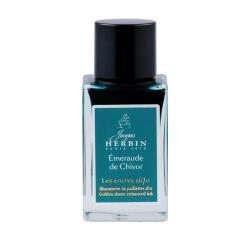 Encre 1670 à paillettes dorées 15ml - Vert emeraude