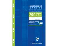 Feuillets mobiles sous étui A4 200 pages perforées petits carreaux