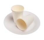 50 Assiettes en carton rondes, 23 cm - Blanc