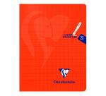 Cahier piqué Mimesys 17x22cm 32 pages double ligne 3mm + interligne verticale + marge Couleur aléatoire - Assortis