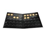 Album de collection pour 50 médailles touristiques - 25,5x28 cm - Gris