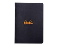 Cahier piqué Rhodia Classic 14,8x21 cm 96 pages ligné non détachables 80g - Noir