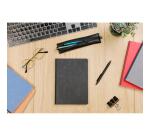 Trousse plate en cuir à élastique Age Bag 20x4,5 cm - Noir