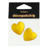 Sachet 2 coeurs 3cm - orange - Orange