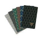 Neo Deco carnet piqûre textile 7,5x12cm 48 pages ligné motifs assortis papier ivoire 90g - Assortis