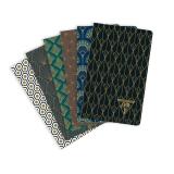 Neo Deco carnet piqûre textile 7,5x12cm 48 pages ligné motifs assortis papier ivoire 90g - Assortis