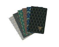 Neo Deco carnet piqûre textile 7,5x12cm 48 pages ligné motifs assortis papier ivoire 90g - Assortis