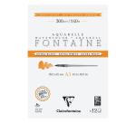 Fontaine Extra Blanc Grain Satiné bloc collé 2 côtés 12F A3 300g