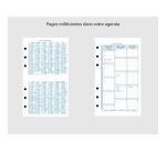 Organiseur Exatime 14 Cali 11 x 14.5 cm Semainier Septembre 2025 à Décembre 2026 -16 Mois - Noir