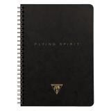 Carnet reliure intégrale à pochettes Flying Spirit Black A5 120 pages détachables ligné motifs assortis papier ivoire 90g - Noir